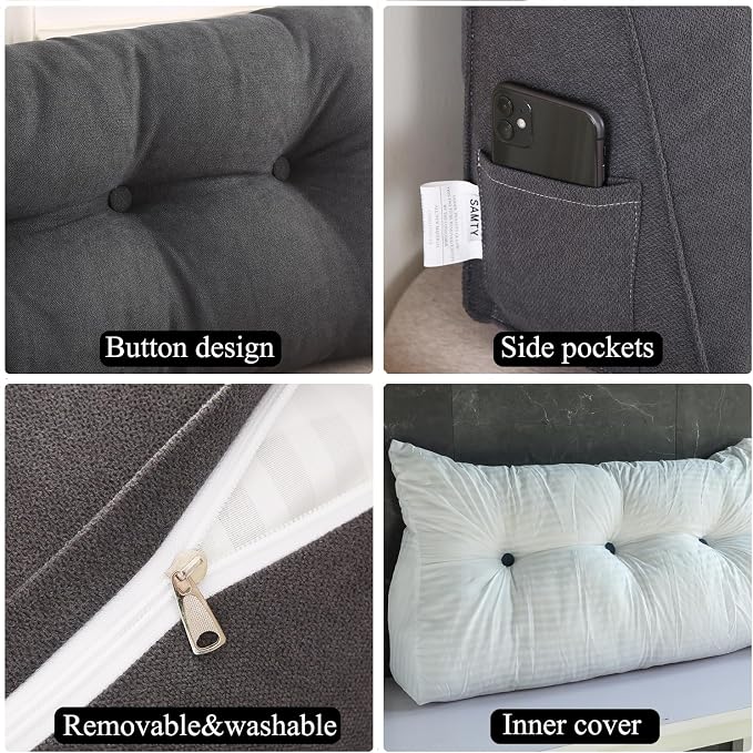 SAMTY Triangular Wedge Pillow headboard Queen Size - Image 4