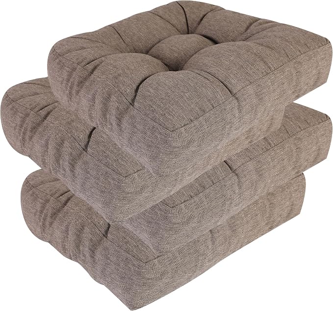 RACE LEAF Patio Chair Cushions 19x19 4 Pack, Heavy Duty Memory Foam Outdoor by RACELEAF