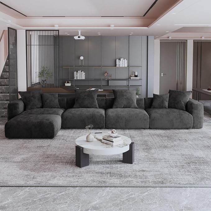 JACH 181" Oversized Modular Sectional Sofa, Deep 4-Seats Sectional Couch - Image 5