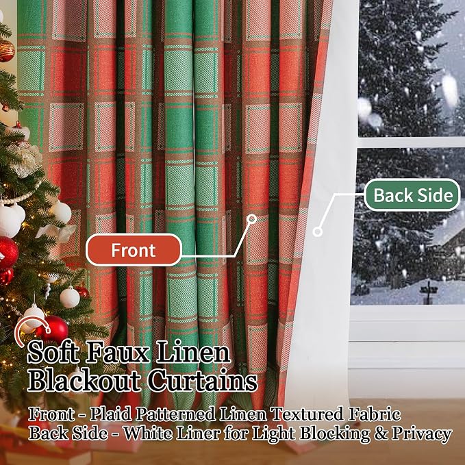 Christmas Curtains for Living Room 84 Inches Long - Image 5