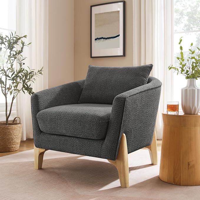 VANOMi Modern Accent Chairs, Sherpa Armchair by VANOMi