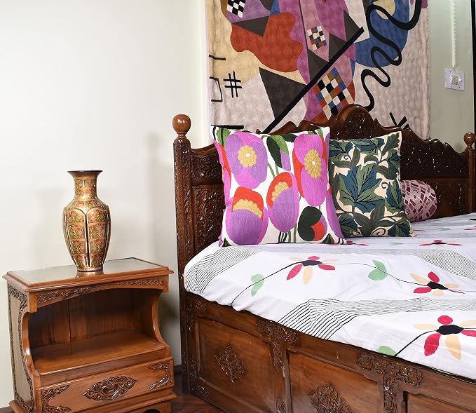 Lily Pink Flower Pillow Cover | Suzani Accent Pillow | Outdoor Floral Pillows | - Image 5