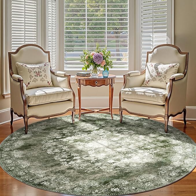 jinchan Round Rug 8ft Area Rug - Image 4