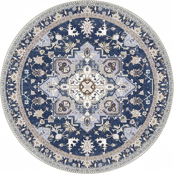 OPPODREAM Thin Round Rug 3ft, Washable Circle Rug 3ft - Image 9