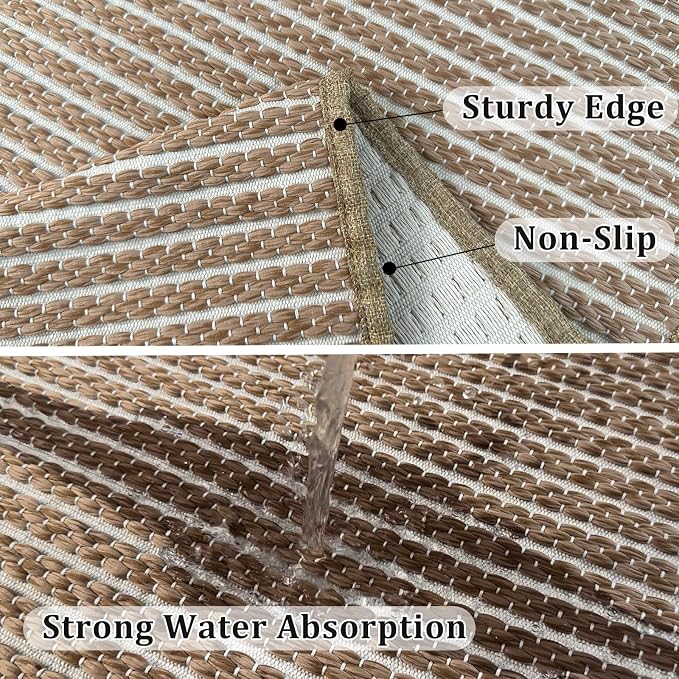 Braided Bathroom Runner Rug, Super Absorbent 24"x48" Non Slip Bath Mats - Image 5