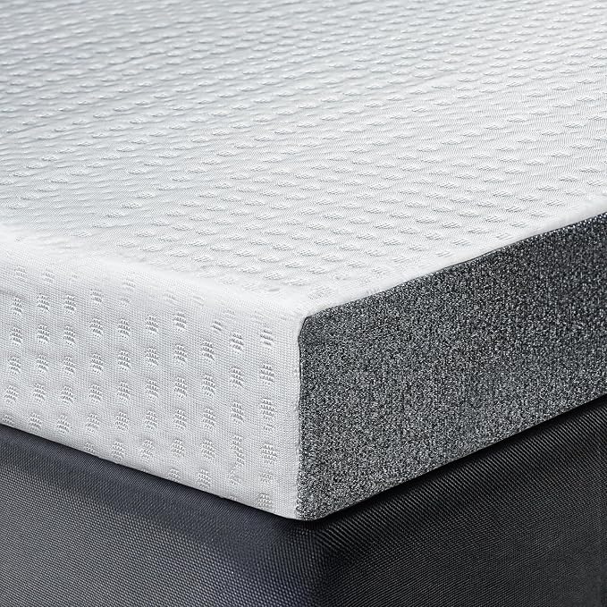 Cooling Mattress Topper Twin Size 4 Inch, Cooling Gel & Bamboo Charcoal Memory by HOMRELEXA