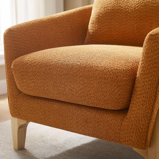 VANOMi Accent Chair 31" Oversized Reading Chair Comfy Upholstered Boucle Lounge - Image 5