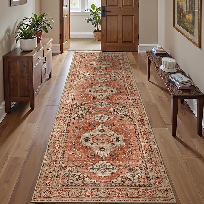 Tangsoo Boho Hallway Runner Rug 2.6x10 Washable Runner Rug by Tangsoo