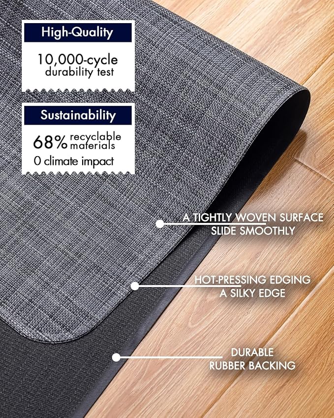 Office Chair Mat for Hardwood Floor Under Desk Computer Rolling Chair Mat for - Image 4