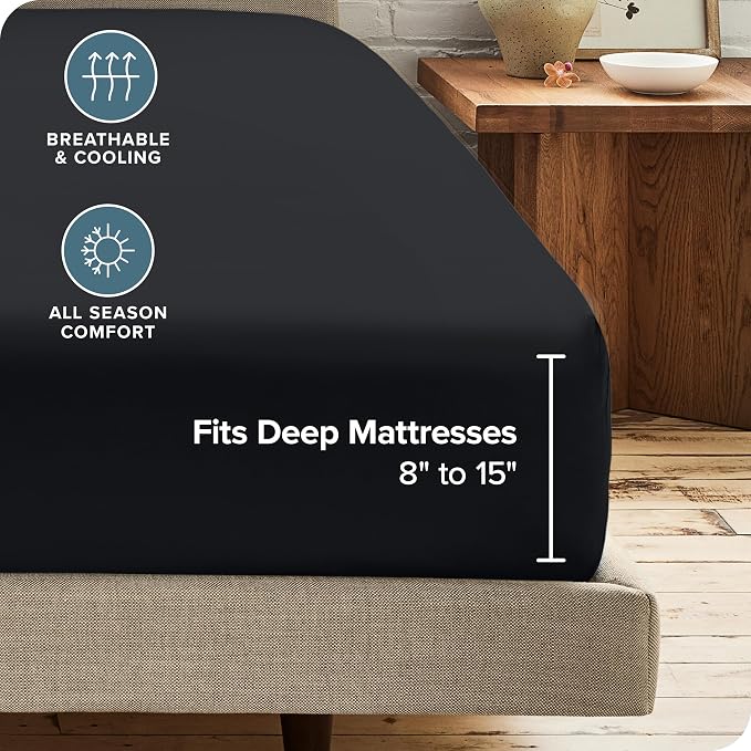 Bare Home 2-Pack Fitted Bottom Sheets Twin XL - Image 4