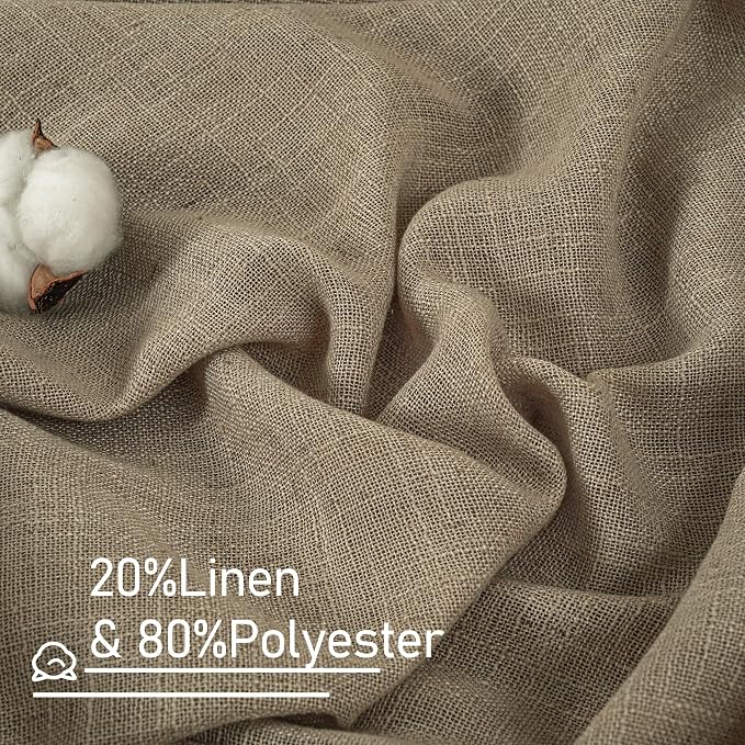 LAMIT 40 Inch Length Linen Curtains - Image 2