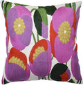 Lily Pink Flower Pillow Cover | Suzani Accent Pillow | Outdoor Floral Pillows | by Kashmir+Designs