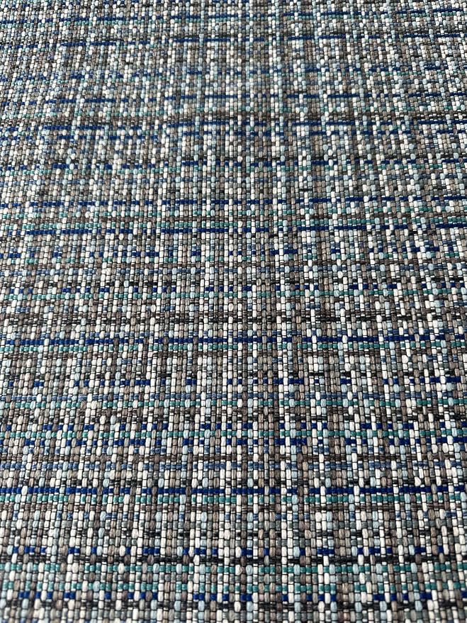OctoRose 3 Side Zipper Upholstery Thick Linen Tweed Blue Grey, Full Size Futon - Image 4