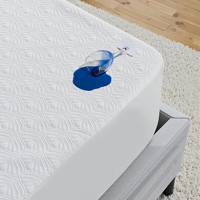 Waterproof Mattress Protector 1 Pillowcase 20''x28'', Twin Mattress Pad by EmbraceCozyWarmthandUltimateComfort