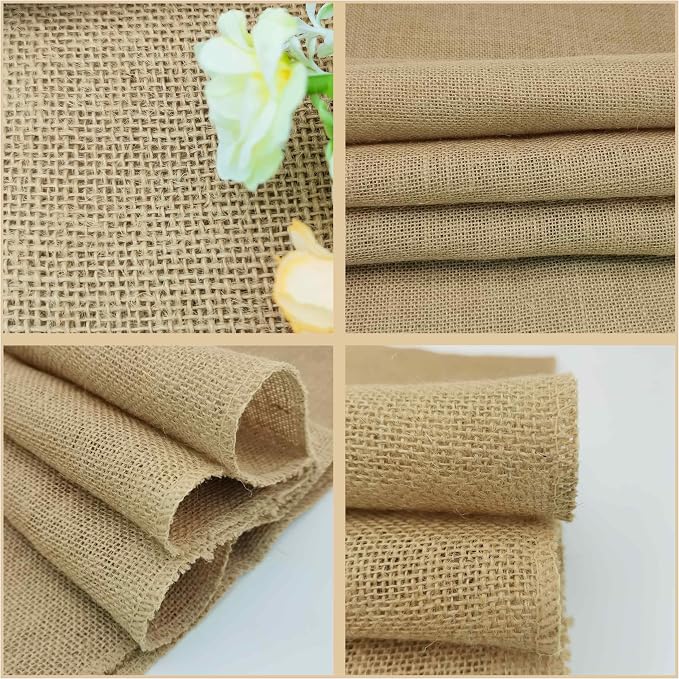 1 Pack 12 inch x 10 Yards Burlap Table Runner, Natural Rustic Jute Table Runners - Image 5