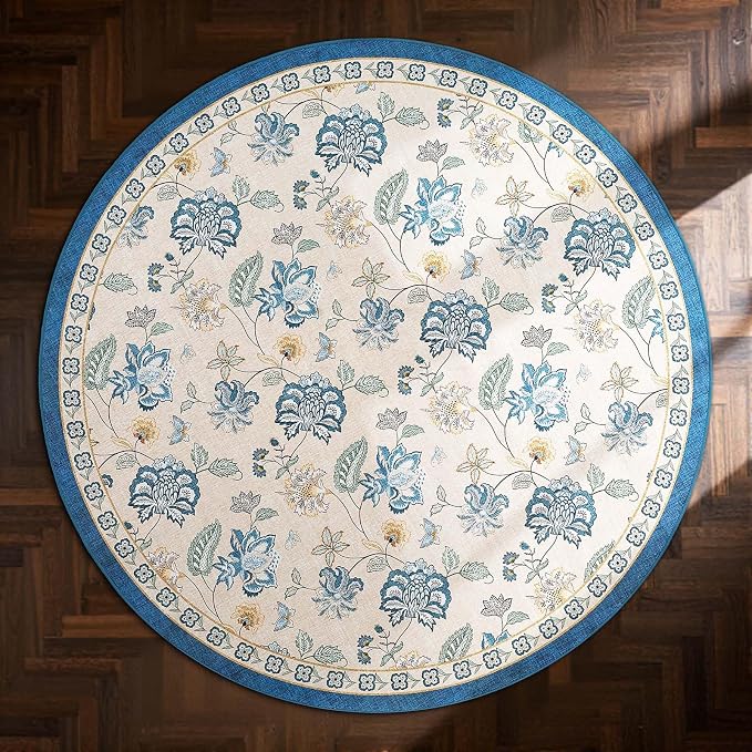 jinchan Elora 6ft Floral Round Rug - Image 8