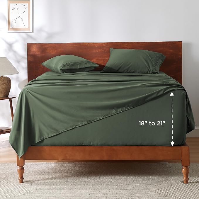 Bedsure Deep Pocket Full Size Bed Sheets Set - Image 8
