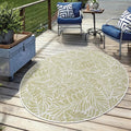 Keen Home Design Terrace Outdoor Round Rug - 5ft Round Washable Indoor/Outdoor by KeenHomeDesign