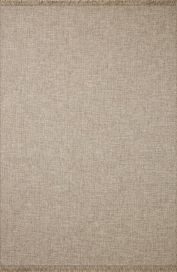 Loloi Dawn Collection Indoor/Outdoor DAW-04 Coffee 7'-8" x 7'-8" Round Area Rug - Image 3